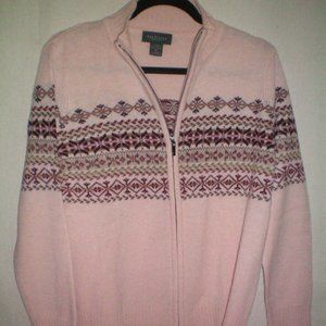 * Women's Van Heusen 100% lambswool full zipper sw